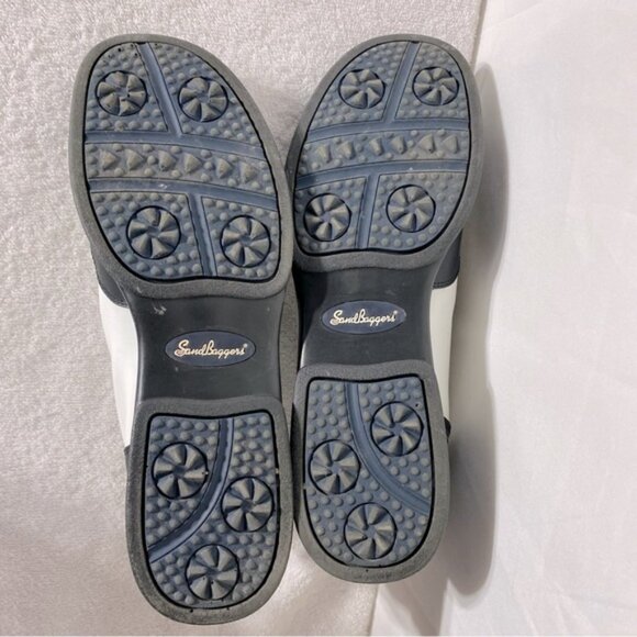 Sandbaggers Contour Fit Two Tone Black & White Allison Slip On Golf Shoes 11 - Picture 6 of 12